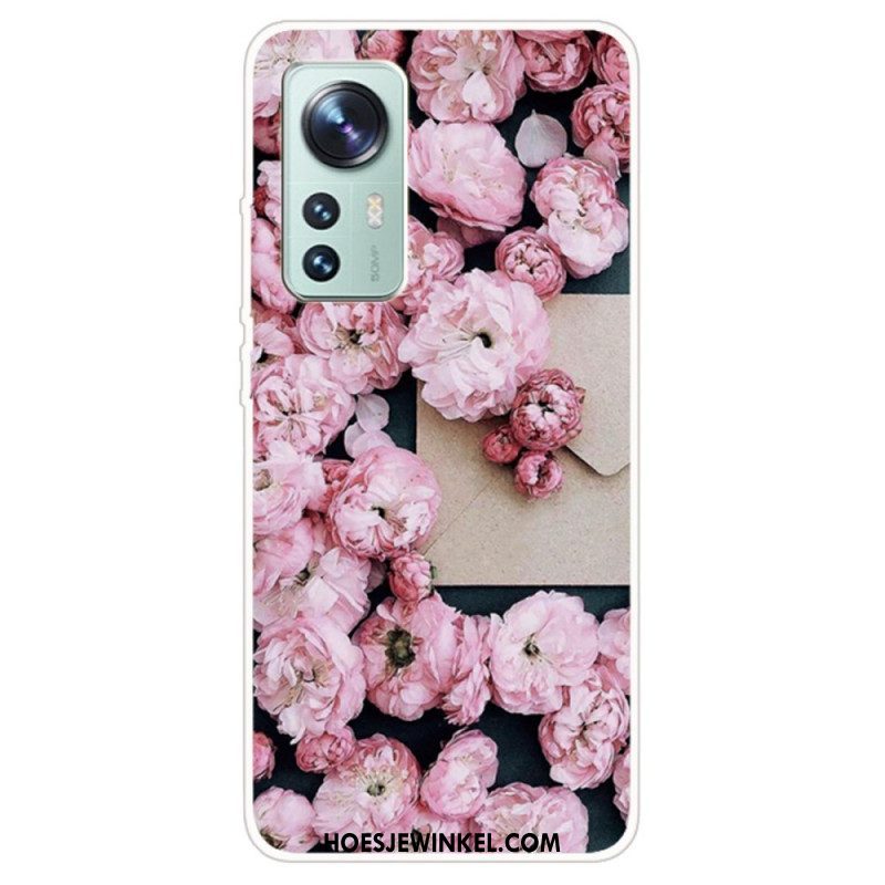 Telefoonhoesje voor Xiaomi 12 / 12X Siliconen Bloemen