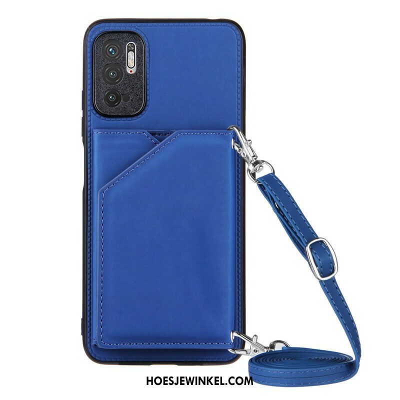 Telefoonhoesje voor Xiaomi Redmi Note 10 5G Schouderband Kaarthouder