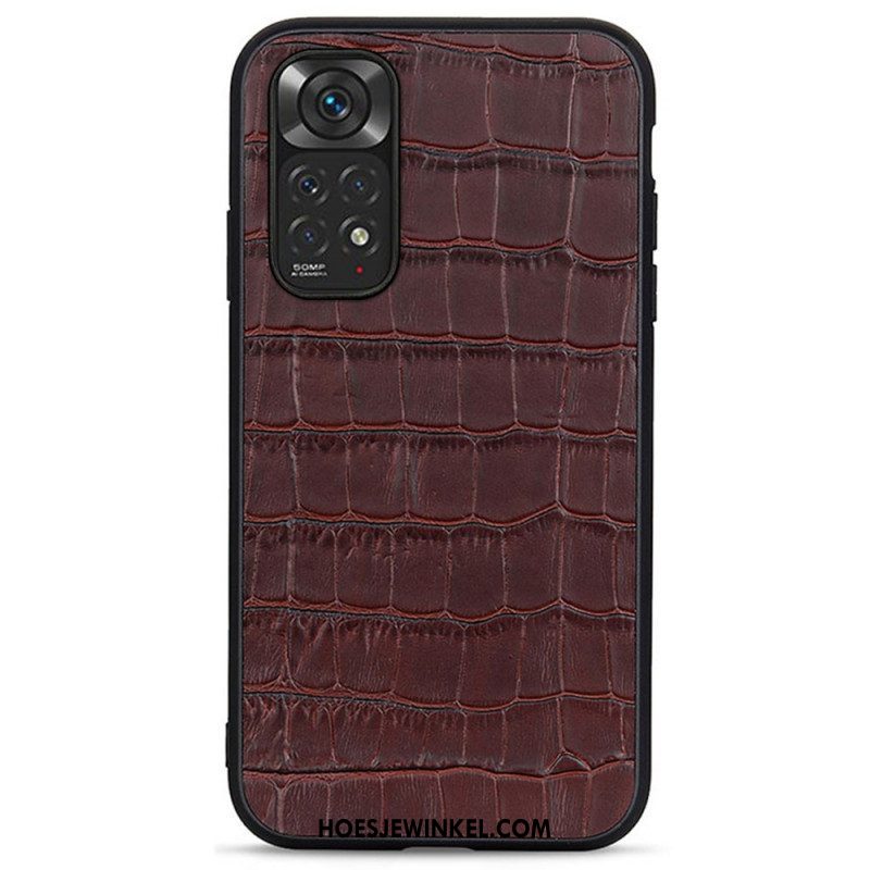 Telefoonhoesje voor Xiaomi Redmi Note 11 / 11S Krokodillenhuid-effect