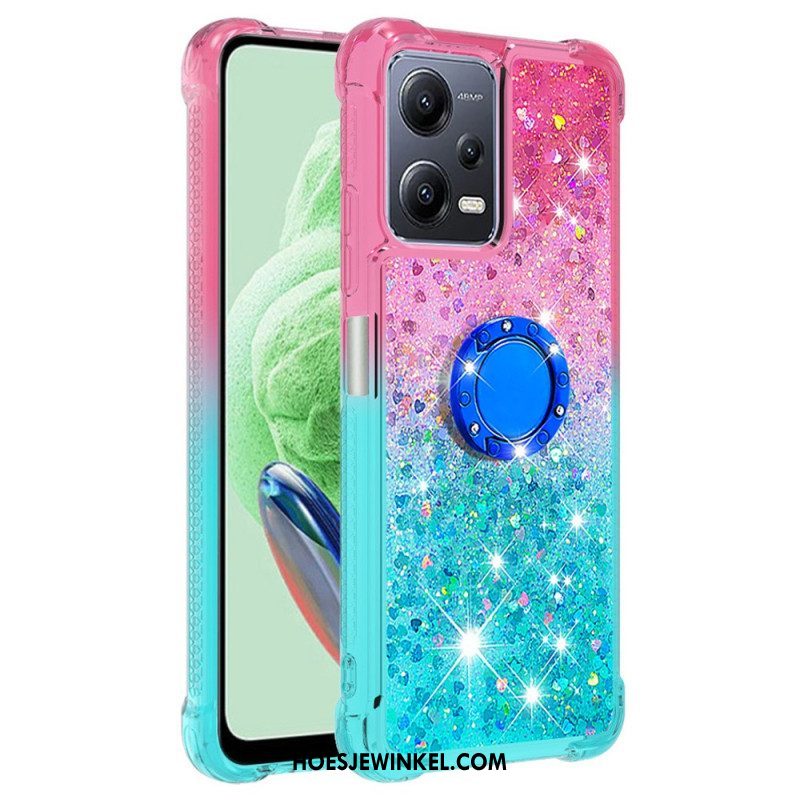 Telefoonhoesje voor Xiaomi Redmi Note 12 5G Glitter Ringbeugel