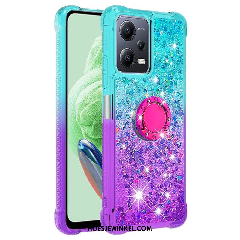 Telefoonhoesje voor Xiaomi Redmi Note 12 5G Glitter Ringbeugel