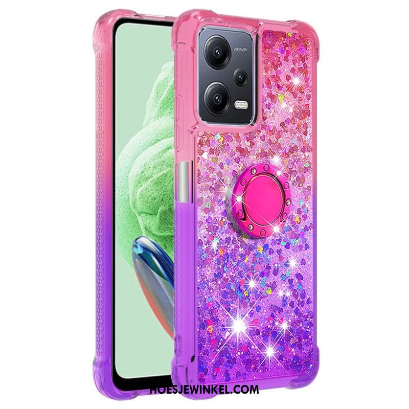 Telefoonhoesje voor Xiaomi Redmi Note 12 5G Glitter Ringbeugel