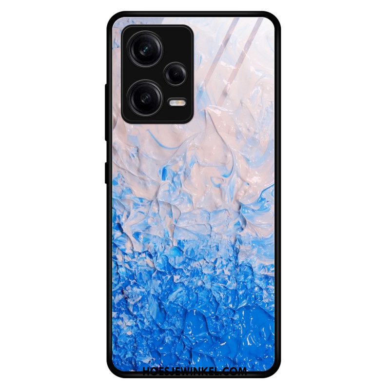 Telefoonhoesje voor Xiaomi Redmi Note 12 Pro Marmeren Kleuren Gehard Glas