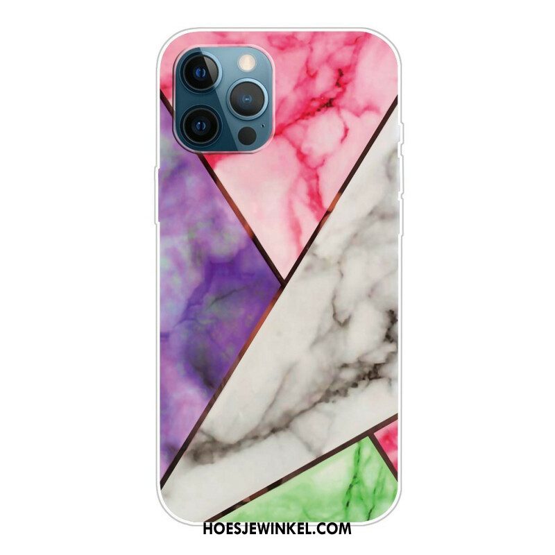 Telefoonhoesje voor iPhone 13 Pro Variabel Geometrisch Marmer