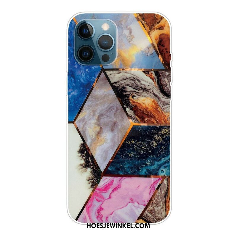 Telefoonhoesje voor iPhone 13 Pro Variabel Geometrisch Marmer