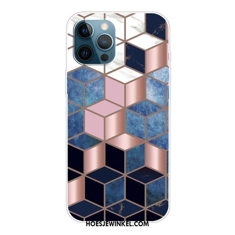 Telefoonhoesje voor iPhone 13 Pro Variabel Geometrisch Marmer