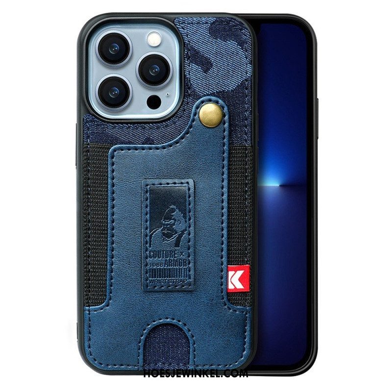 Telefoonhoesje voor iPhone 14 Pro Kaarthouder En Jeansriem