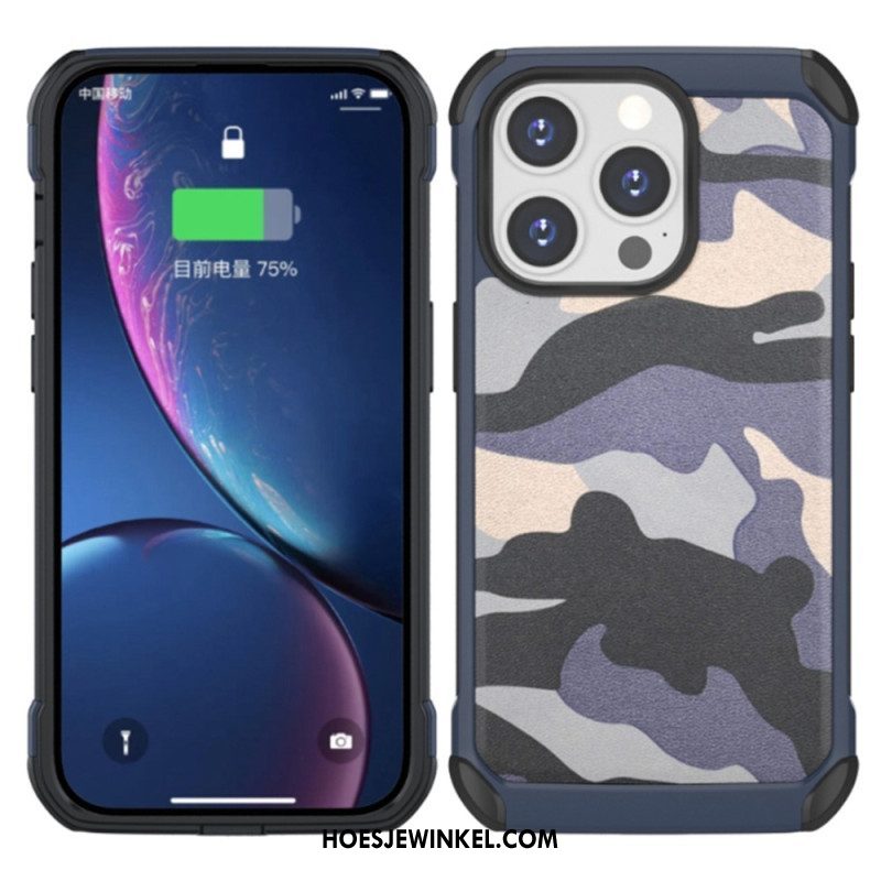 Telefoonhoesje voor iPhone 14 Pro Versterkte Camouflage