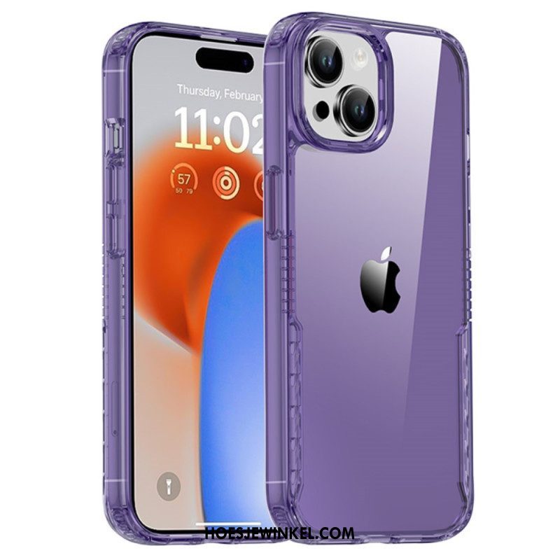 Telefoonhoesje voor iPhone 15 Transparant Getint Ipaky