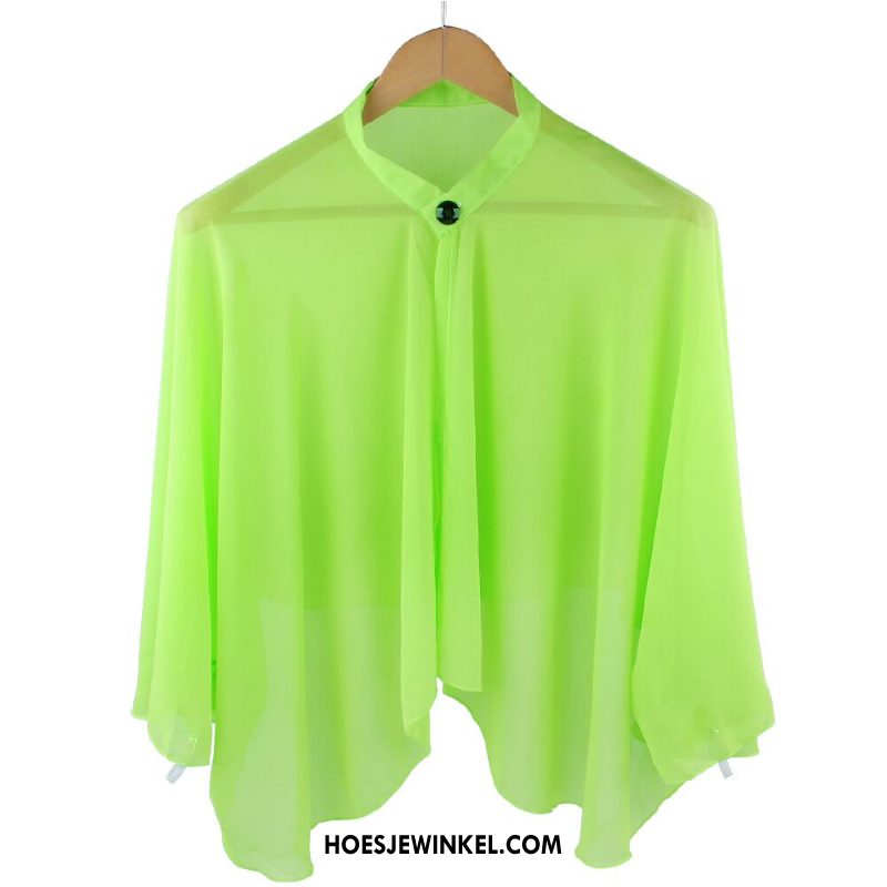 Uv Kleding Dames Dun Zomer Ademend, Uv Kleding Groen Lange