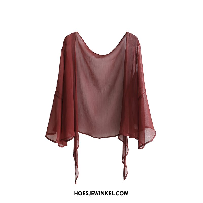 Uv Kleding Dames Sjaal Korte Vrouwen, Uv Kleding Vintage Cardigan Weiß