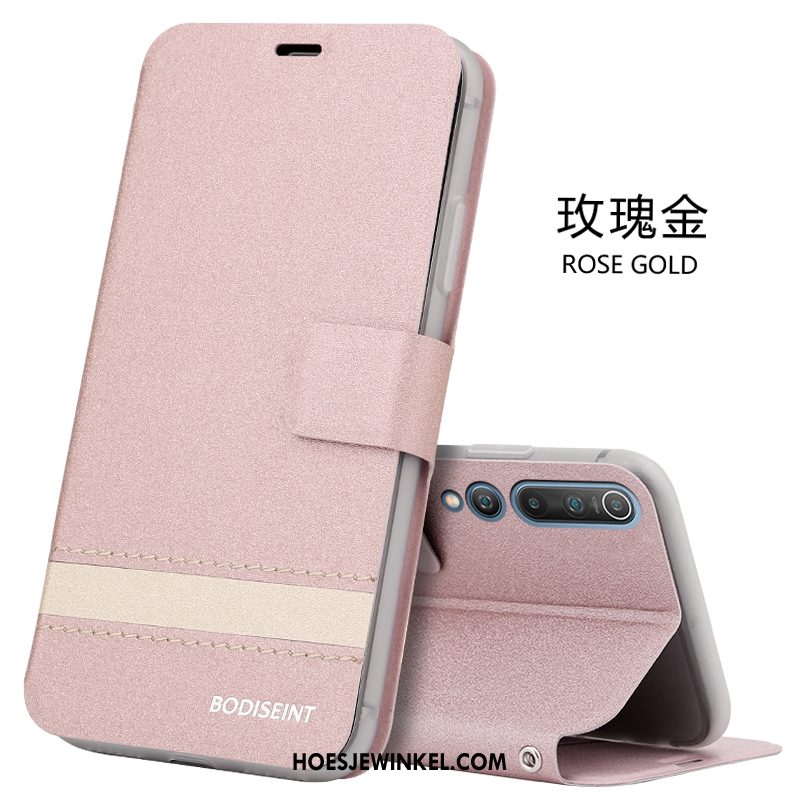 Xiaomi Mi 10 Hoesje Clamshell All Inclusive Anti-fall, Xiaomi Mi 10 Hoesje Gentleman Ondersteuning Beige