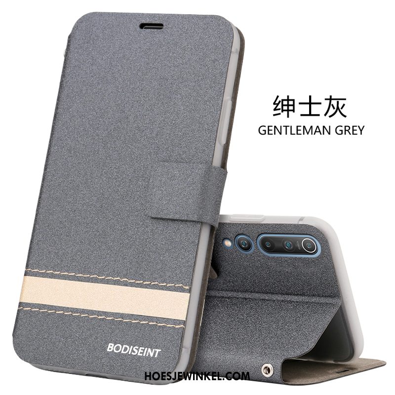 Xiaomi Mi 10 Hoesje Clamshell All Inclusive Anti-fall, Xiaomi Mi 10 Hoesje Gentleman Ondersteuning Beige