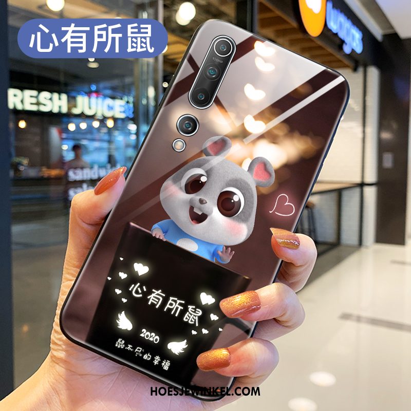 Xiaomi Mi 10 Hoesje Siliconen Spotprent Mobiele Telefoon, Xiaomi Mi 10 Hoesje Hoes Nieuw Beige
