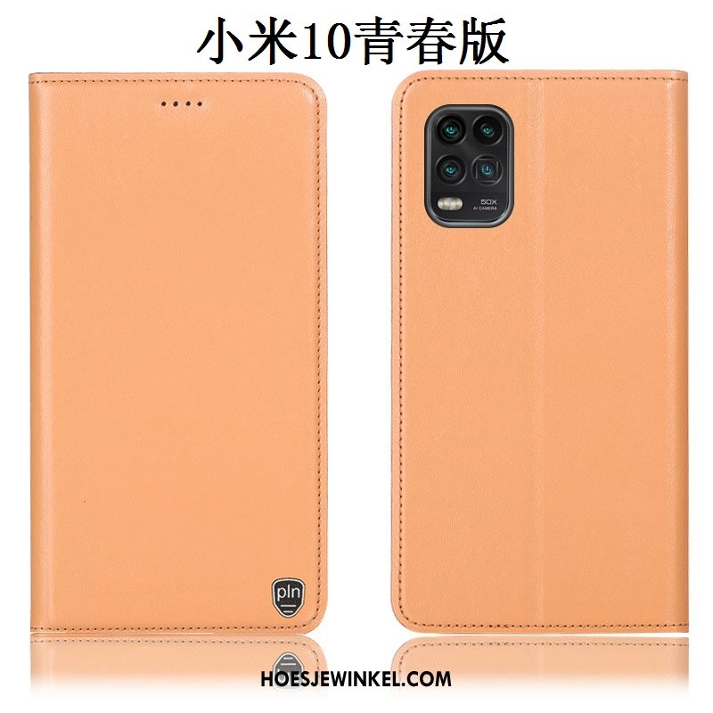 Xiaomi Mi 10 Lite Hoesje Anti-fall Folio Hoes, Xiaomi Mi 10 Lite Hoesje All Inclusive Bescherming Beige