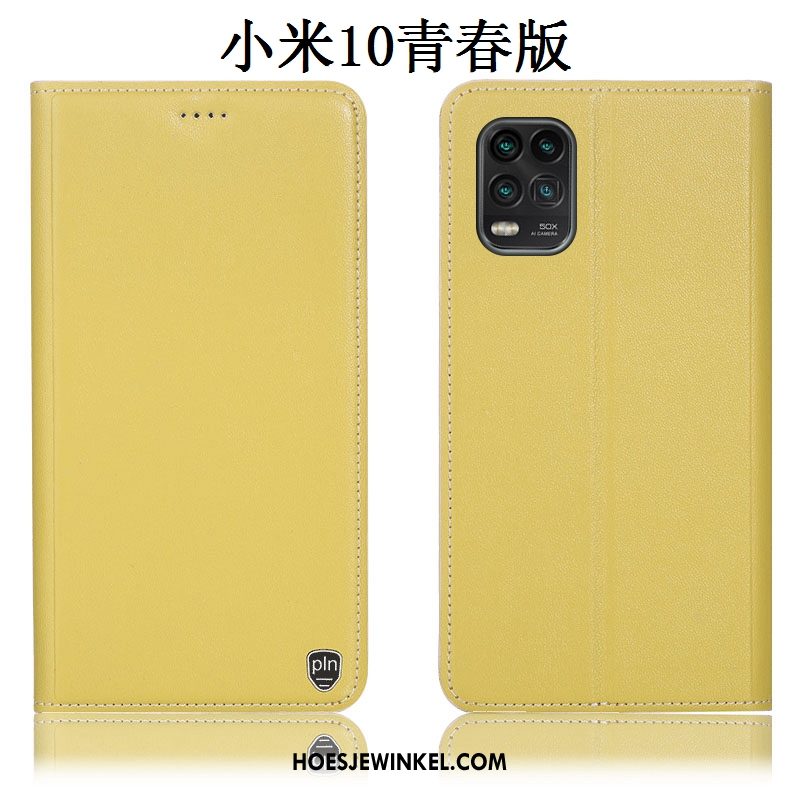 Xiaomi Mi 10 Lite Hoesje Anti-fall Folio Hoes, Xiaomi Mi 10 Lite Hoesje All Inclusive Bescherming Beige
