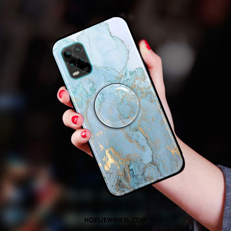 Xiaomi Mi 10 Lite Hoesje Eenvoudige Zacht Bescherming, Xiaomi Mi 10 Lite Hoesje Blauw Hoes Beige