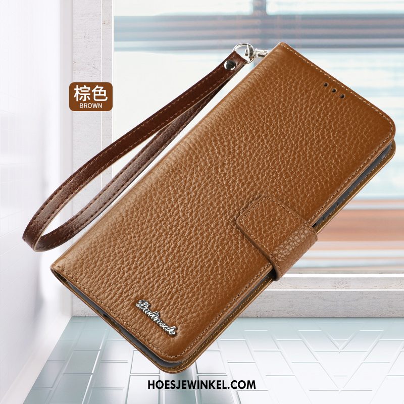 Xiaomi Mi 10 Lite Hoesje Mobiele Telefoon Kaart Anti-fall, Xiaomi Mi 10 Lite Hoesje Portemonnee Jeugd Braun Beige