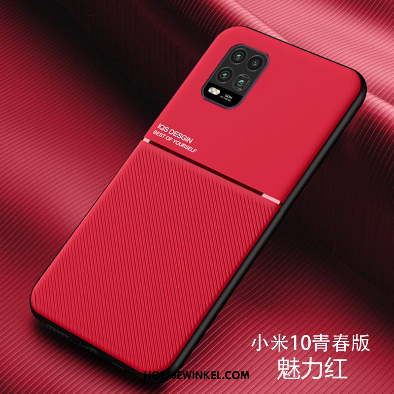 Xiaomi Mi 10 Lite Hoesje Siliconen Zwart All Inclusive, Xiaomi Mi 10 Lite Hoesje Net Red Patroon Beige