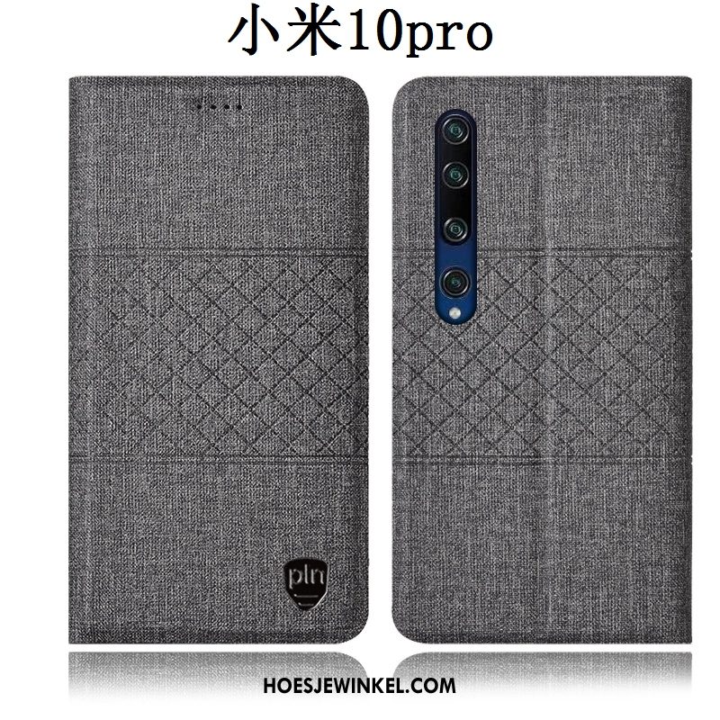 Xiaomi Mi 10 Pro Hoesje All Inclusive Roze Bescherming, Xiaomi Mi 10 Pro Hoesje Hoes Leren Etui Beige