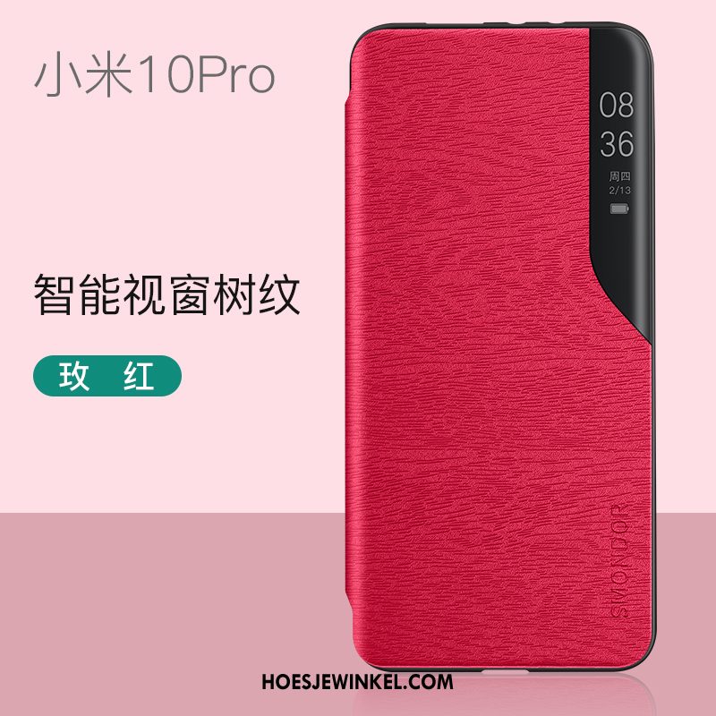 Xiaomi Mi 10 Pro Hoesje Leren Etui Hoes Mobiele Telefoon, Xiaomi Mi 10 Pro Hoesje Net Red Accessoires Beige