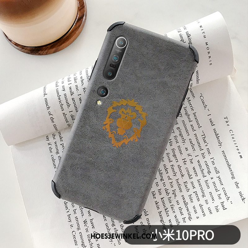 Xiaomi Mi 10 Pro Hoesje Mobiele Telefoon Leren Etui Antislip, Xiaomi Mi 10 Pro Hoesje Pluche Trendy Merk Beige