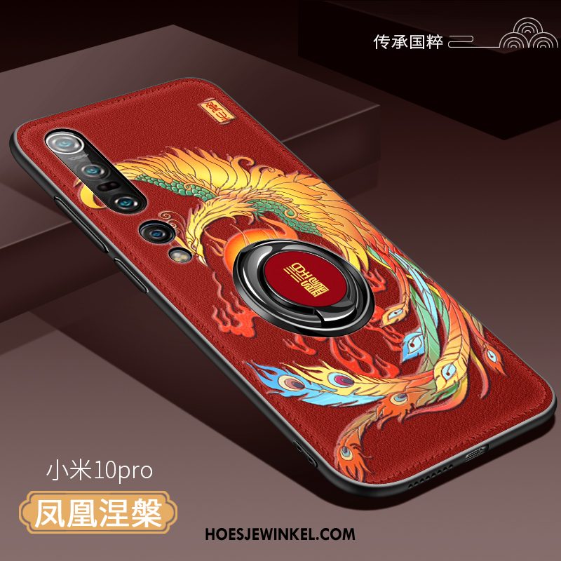 Xiaomi Mi 10 Pro Hoesje Persoonlijk Magnetisch Zacht, Xiaomi Mi 10 Pro Hoesje Mobiele Telefoon Chinese Stijl Beige