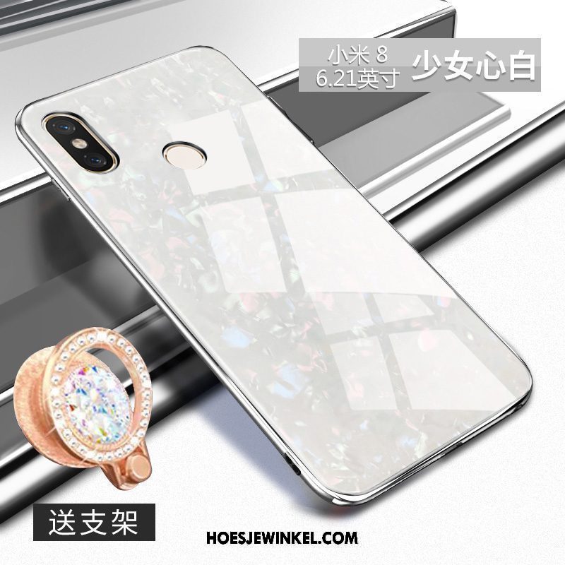 Xiaomi Mi 8 Hoesje Anti-fall Siliconen Hoes, Xiaomi Mi 8 Hoesje Hanger Persoonlijk Beige