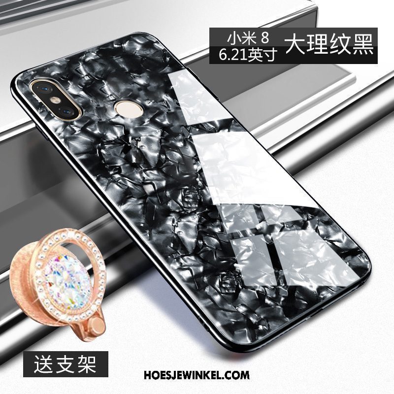 Xiaomi Mi 8 Hoesje Anti-fall Siliconen Hoes, Xiaomi Mi 8 Hoesje Hanger Persoonlijk Beige