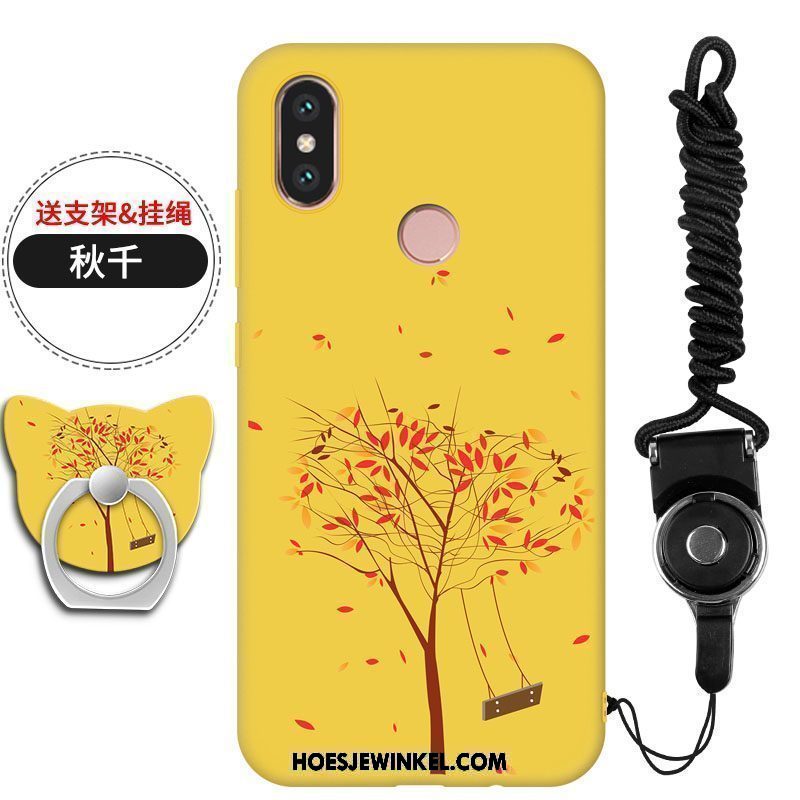 Xiaomi Mi 8 Hoesje Bescherming Mobiele Telefoon Anti-fall, Xiaomi Mi 8 Hoesje Hanger Geel Beige