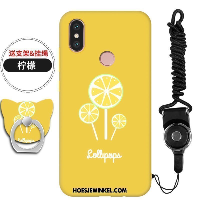 Xiaomi Mi 8 Hoesje Bescherming Mobiele Telefoon Anti-fall, Xiaomi Mi 8 Hoesje Hanger Geel Beige