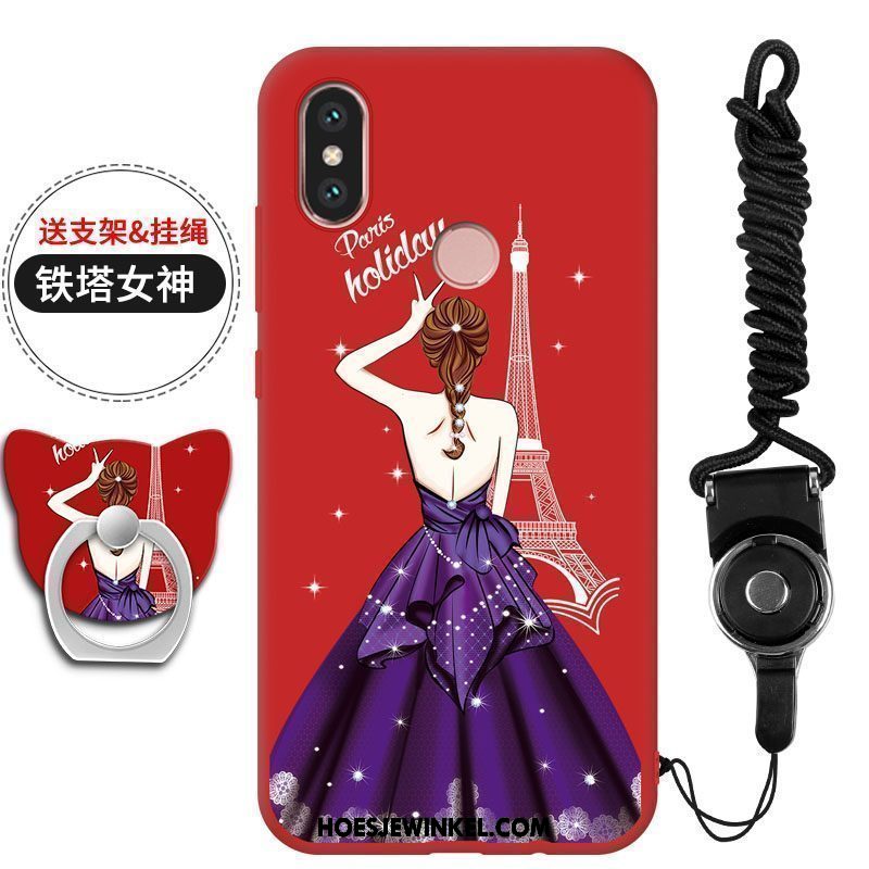 Xiaomi Mi 8 Hoesje Bescherming Mobiele Telefoon Anti-fall, Xiaomi Mi 8 Hoesje Hanger Geel Beige