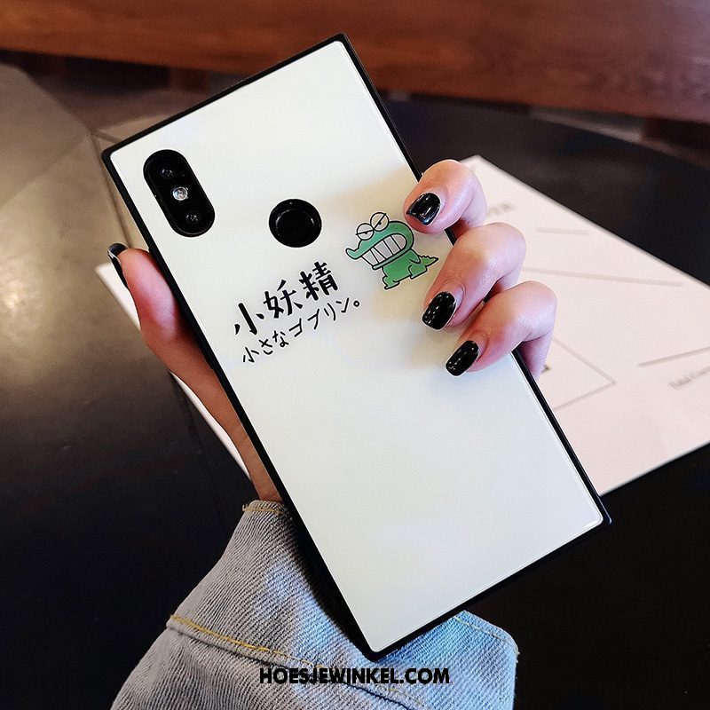 Xiaomi Mi 8 Hoesje Blauw Mini Anti-fall, Xiaomi Mi 8 Hoesje Vierkante All Inclusive Beige