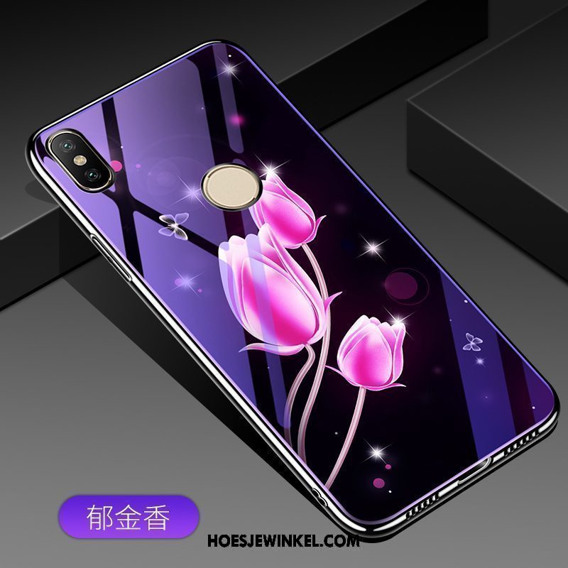 Xiaomi Mi 8 Hoesje Blauw Scheppend Purper, Xiaomi Mi 8 Hoesje Hoes Persoonlijk Beige