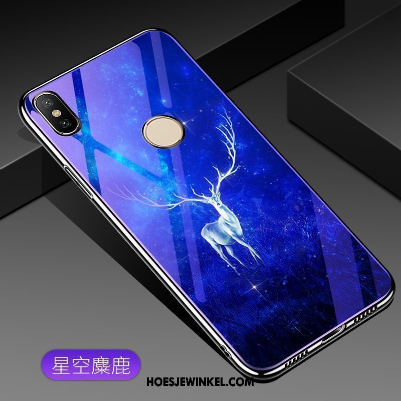 Xiaomi Mi 8 Hoesje Blauw Scheppend Purper, Xiaomi Mi 8 Hoesje Hoes Persoonlijk Beige