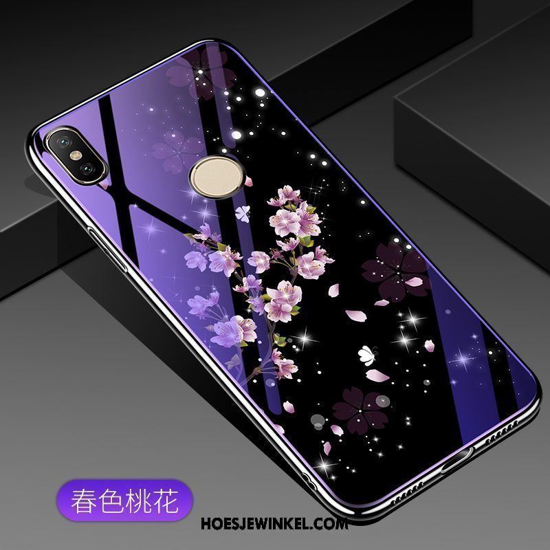 Xiaomi Mi 8 Hoesje Blauw Scheppend Purper, Xiaomi Mi 8 Hoesje Hoes Persoonlijk Beige