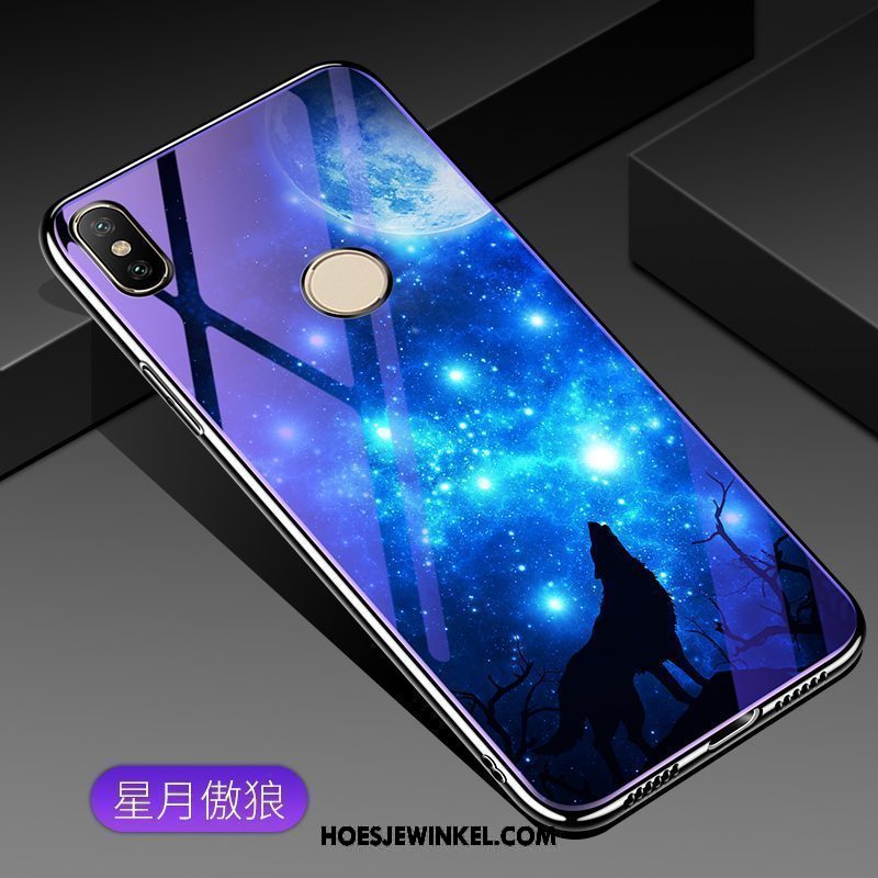 Xiaomi Mi 8 Hoesje Blauw Scheppend Purper, Xiaomi Mi 8 Hoesje Hoes Persoonlijk Beige