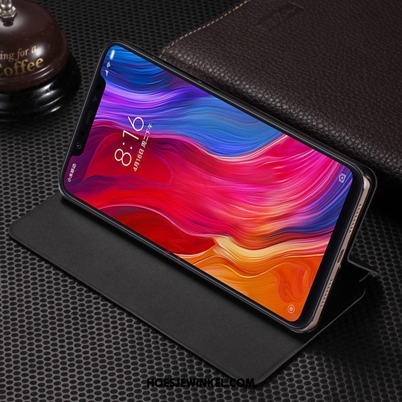 Xiaomi Mi 8 Hoesje Blauw Trend Clamshell, Xiaomi Mi 8 Hoesje Mobiele Telefoon All Inclusive Beige