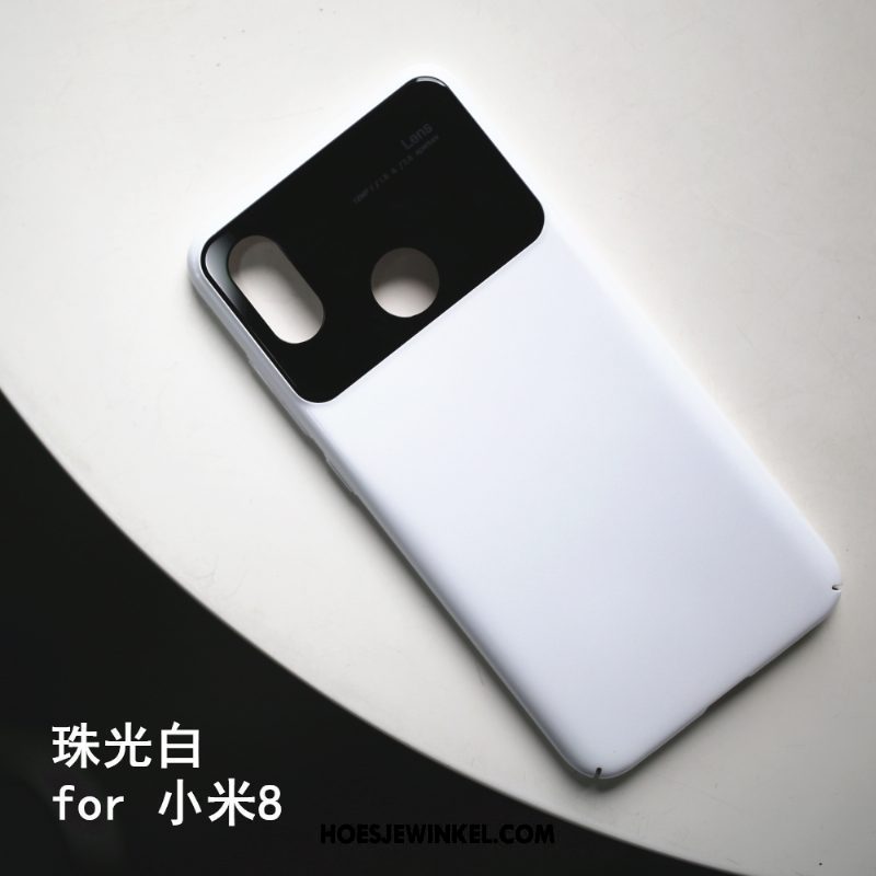 Xiaomi Mi 8 Hoesje Dun Bamboe Mobiele Telefoon, Xiaomi Mi 8 Hoesje Geel Glas Beige