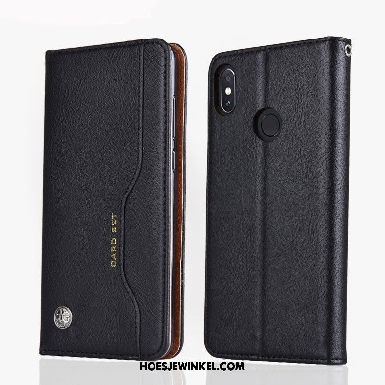 Xiaomi Mi 8 Hoesje Folio Mini Siliconen, Xiaomi Mi 8 Hoesje Leren Etui Anti-fall Braun Beige