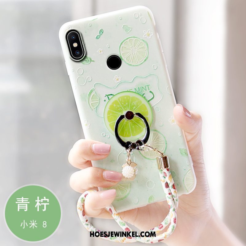 Xiaomi Mi 8 Hoesje Geel All Inclusive Mini, Xiaomi Mi 8 Hoesje Zacht Schrobben Beige