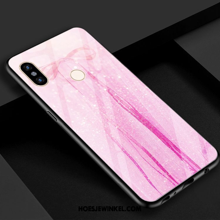 Xiaomi Mi 8 Hoesje Geel Rood Kleur, Xiaomi Mi 8 Hoesje Mini Verloop Beige