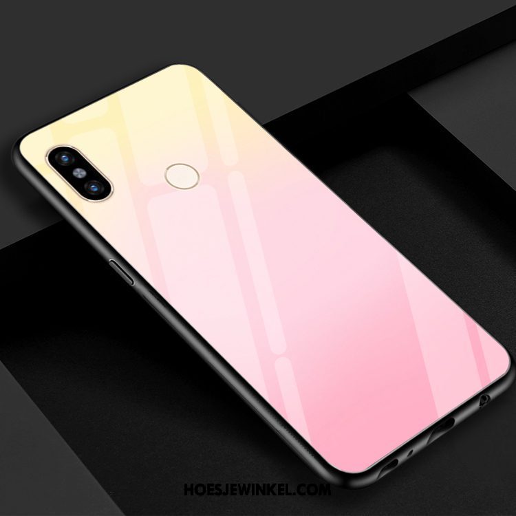 Xiaomi Mi 8 Hoesje Geel Rood Kleur, Xiaomi Mi 8 Hoesje Mini Verloop Beige