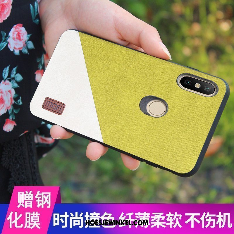 Xiaomi Mi 8 Hoesje Hard Rood Eenvoudige, Xiaomi Mi 8 Hoesje Bescherming Mini Beige