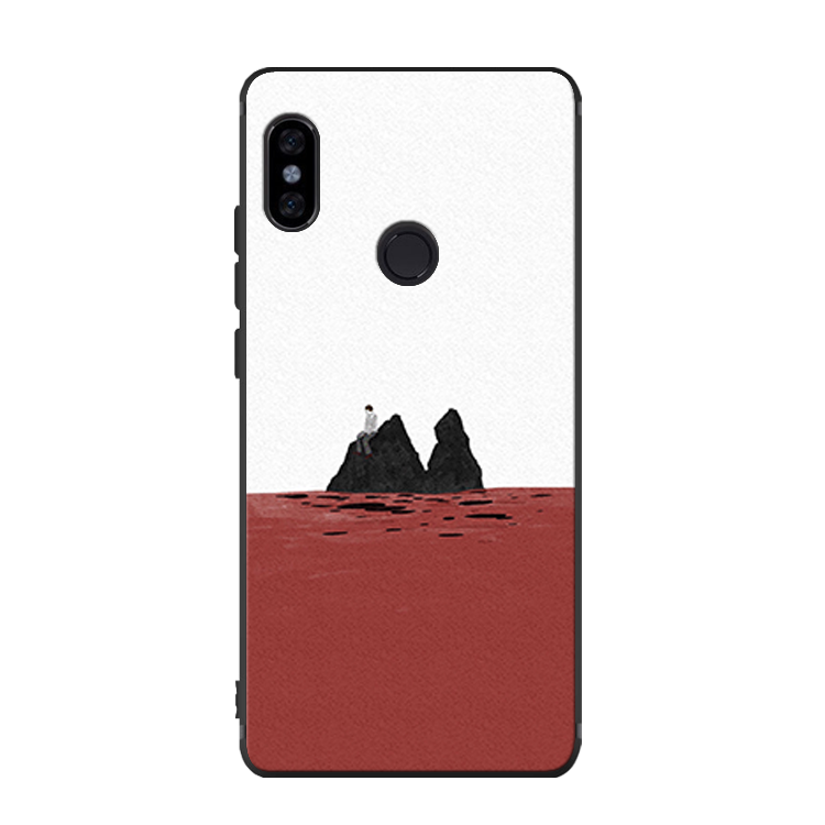 Xiaomi Mi 8 Hoesje Hoes Kunst Mini, Xiaomi Mi 8 Hoesje Hemming Zwart Beige