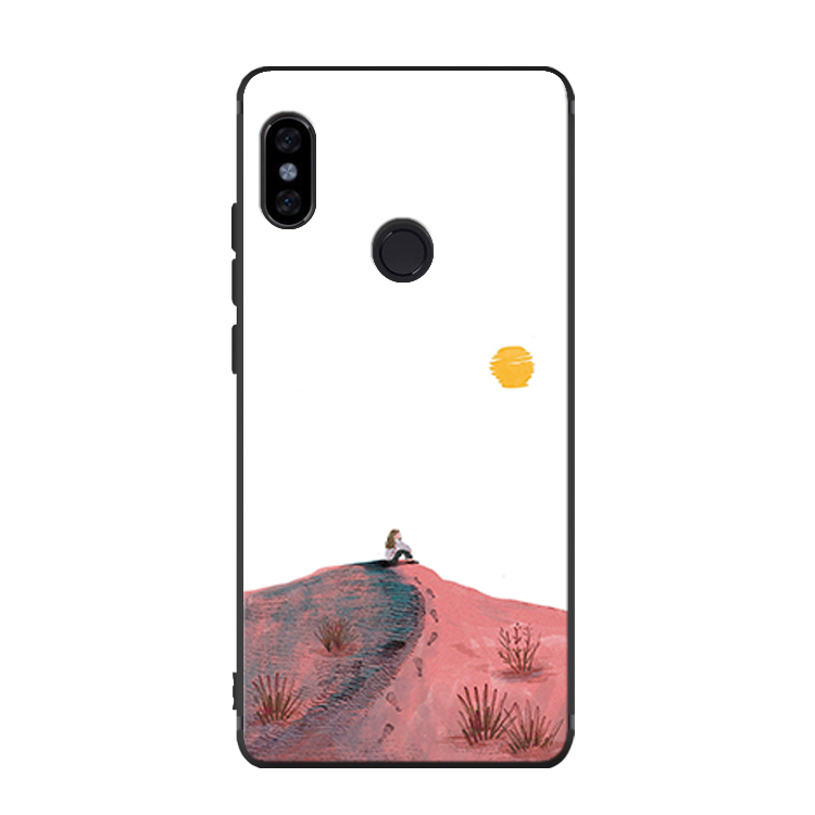 Xiaomi Mi 8 Hoesje Hoes Kunst Mini, Xiaomi Mi 8 Hoesje Hemming Zwart Beige