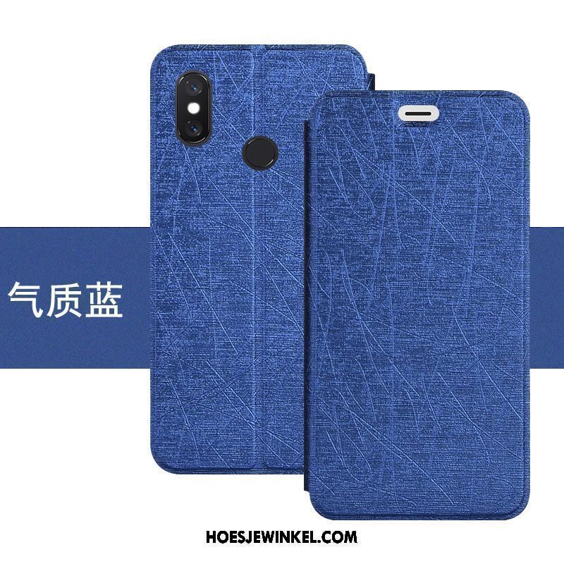 Xiaomi Mi 8 Hoesje Hoes Ondersteuning Leren Etui, Xiaomi Mi 8 Hoesje Mobiele Telefoon Folio Beige