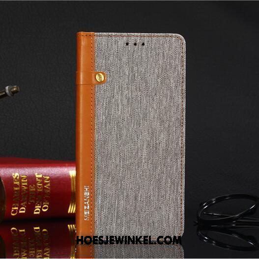 Xiaomi Mi 8 Hoesje Leren Etui Mobiele Telefoon Kaart, Xiaomi Mi 8 Hoesje Lovers Siliconen Beige