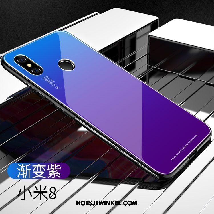 Xiaomi Mi 8 Hoesje Mini Persoonlijk Trendy Merk, Xiaomi Mi 8 Hoesje Doorzichtig Zacht Beige