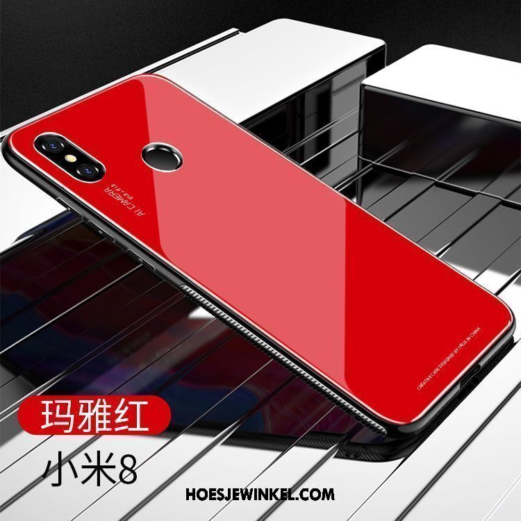 Xiaomi Mi 8 Hoesje Mini Persoonlijk Trendy Merk, Xiaomi Mi 8 Hoesje Doorzichtig Zacht Beige